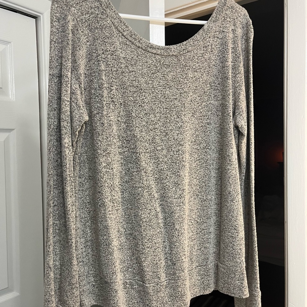Paper Crane Large Light Taupe tweed sweater